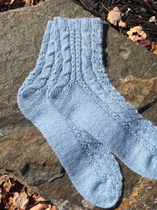 Cable and Lace Socks