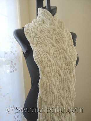 #159 Ultimate Chunky Cables and Ribs Scarf