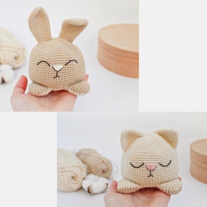 Reversible toy bunny and cat crochet pattern