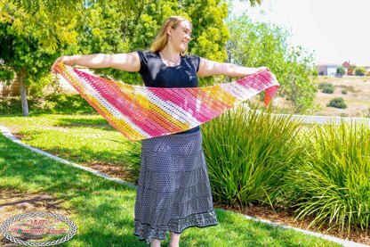 Sunset Boomerang Scarf