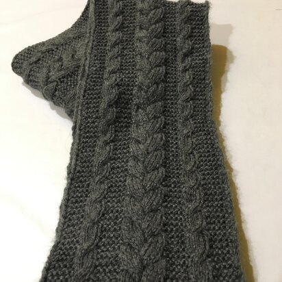 Braided cable scarf