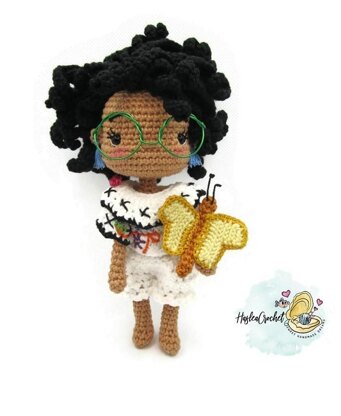 Doll crochet pattern tutorial Mirabel amigurumi