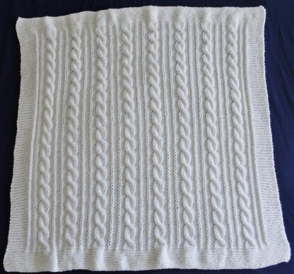 Lovely Cabled Baby Blanket