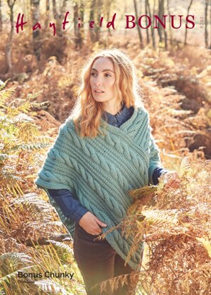 Poncho in Hayfield Bonus Chunky - 8292 - Downloadable PDF