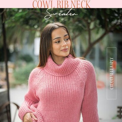 2310 Cowl Rib Neck Sweater