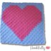 C2C love heart cushion