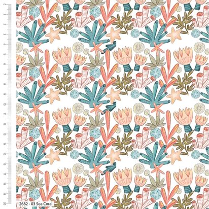 Craft Cotton Company Under The Sea - Coral