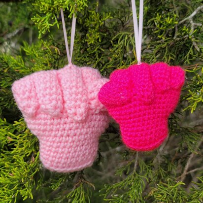 Pink Power Fist Ornament