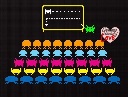 Space Invaders Stitch Graph