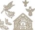 Artdeco Creations Couture Creations Naughty Or Nice Chipboard 6/Pkg - Away In A Manger