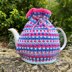 Lilac Speckled Rib 4 Cup Teapot Cosy Knitting Pattern