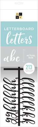 American Crafts DCWV Letterboard Letters & Characters 2" 213/Pkg - Black, Script