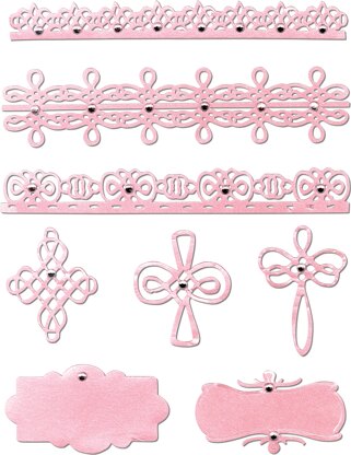 Sizzix Thinlits Dies By Luisa Elena Guillen-K 8/Pkg - Cruzes Y Bordes