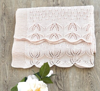 OGE Knitwear Designs P119 Butterfly Kisses Baby Blanket PDF