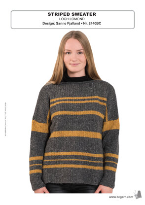 Striped Sweater in BC Garn Loch Lomond - 2440BC - Downloadable PDF