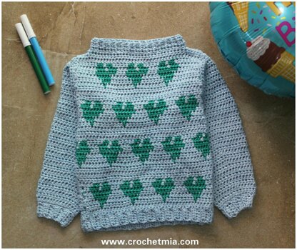 Little hearts pullover for kids