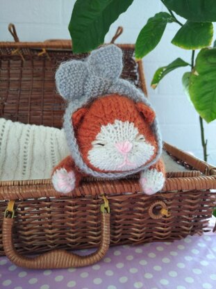Sleepy kitten knitting pattern. Scottish fold kitten knitting pattern