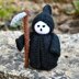 Halloween Grim Reaper Doll Knitting Pattern - Toy Knitting Pattern