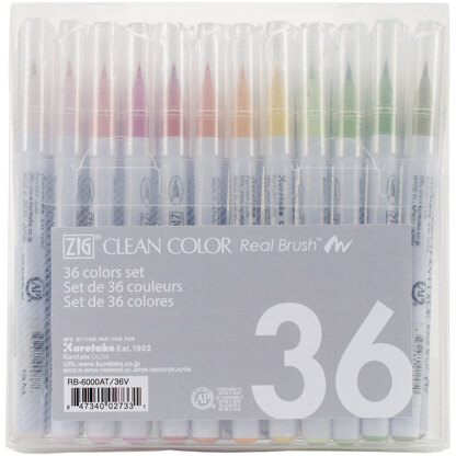 ZIG Kuretake ZIG Clean Color Real Brush Markers 36/Pkg - 478455