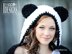 Panda Bear Hood with Scarf - Crochet PDF Pattern