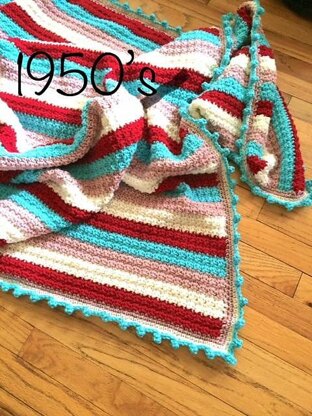 Retro 1950s Style Throw