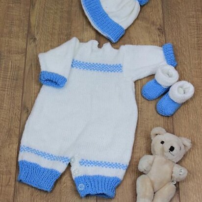 281-Checkers Onesie Baby Knitting Pattern #281