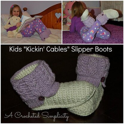 Kids "Kickin' Cables" Slipper Boots