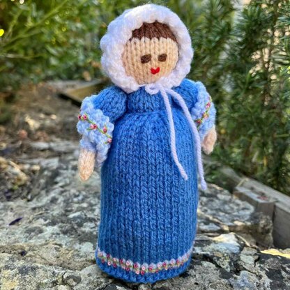 Caroline - An 1808 Regency Doll Knitting Pattern - Toy Knitting Pattern
