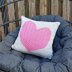 Cable heart cushion