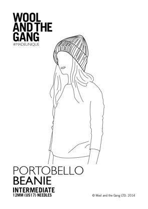 Portobello Beanie in Wool and the Gang Crazy Sexy Wool - Downloadable PDF
