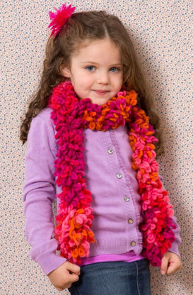 Child’s Hand Chain Scarf in Red Heart Boutique Swerve - LW3777 - Downloadable PDF