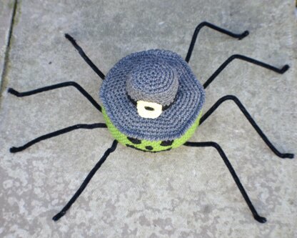 Pumpkin Spider Amigurumi. Green Pumpkin. Halloween Decor