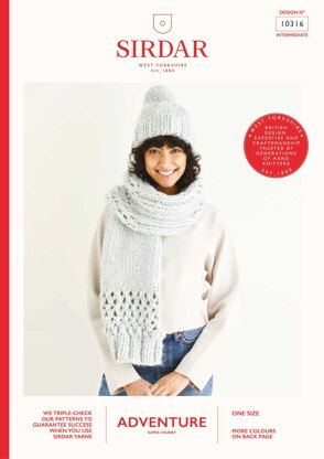 Sirdar 10316 Lace and Bobbles Hat & Scarf in Adventure PDF