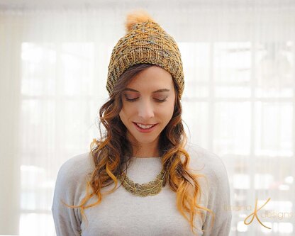 Quilted Lattice Knit Hat