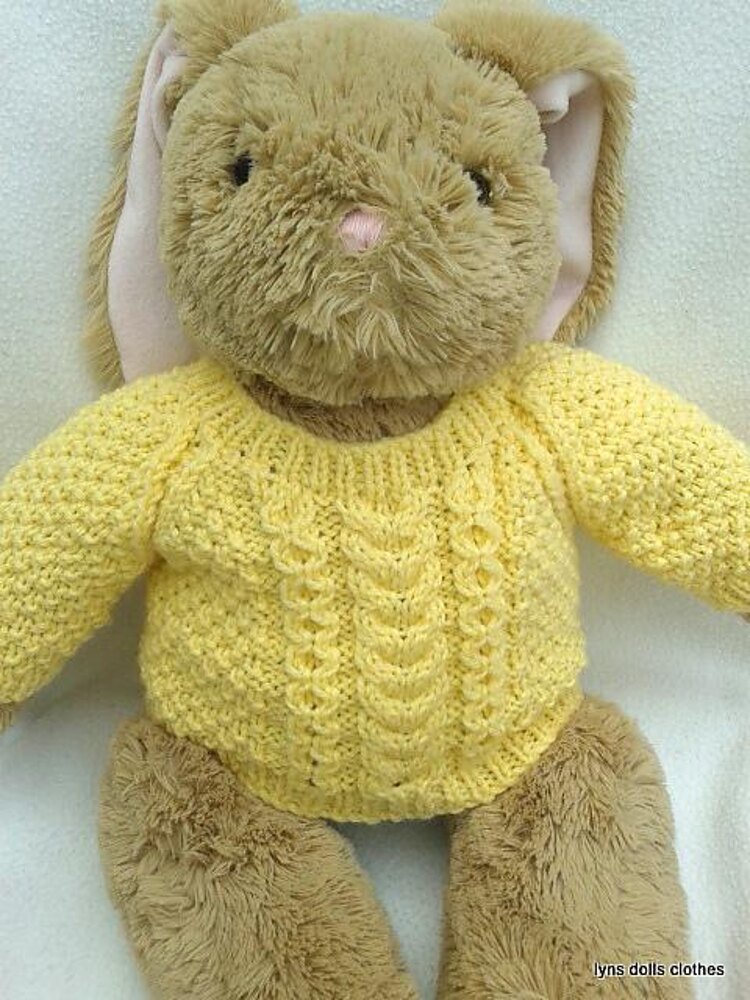 Teddy bear jumper store knitting pattern