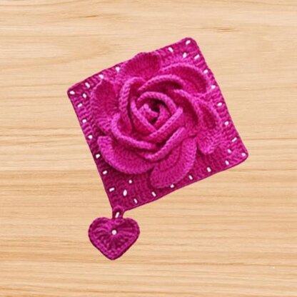 Crochet flower square soap cover pattern