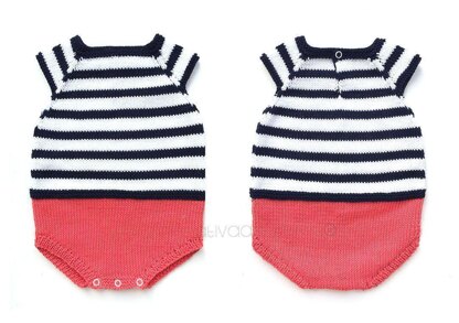 5 sizes - Sailor Baby Romper