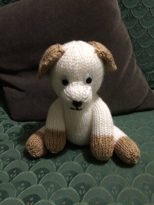 Brown and White Cuddly Puppy Pattern