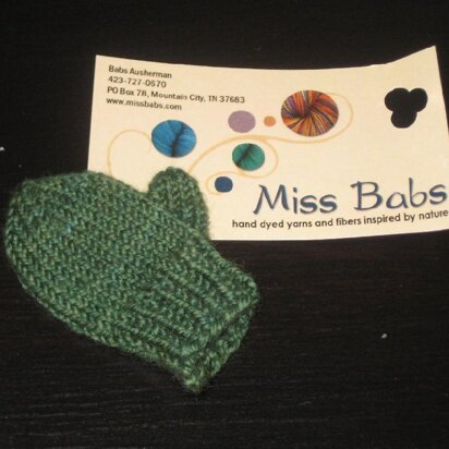 10 yards sample ~ Micro Mitten Ornament