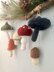 Knit Mushroom Christmas Ornaments