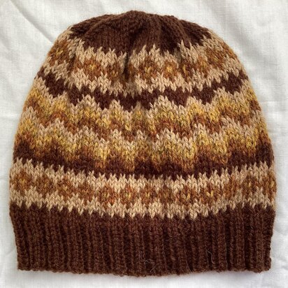 The Earth Tones Beanie Hat - knitting pattern