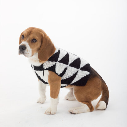 Modernist Dog Sweater in Lion Brand Vanna's Choice - L32308 - knitting pattern