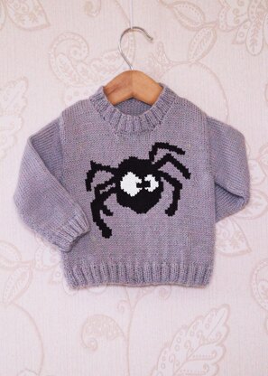 Intarsia - Spider Chart - Childrens Sweater