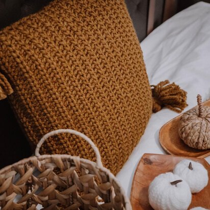 Crochet Knit Purl Pillow