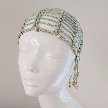Crochet Mesh Net Braided Skull Cap
