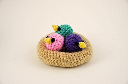 Bird Crochet Pattern, Birds Nest Crochet Pattern, Chicks Crochet Pattern, Bird Amigurumi Pattern