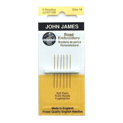 John James Beading Needle, Ball point, 10, 6/pkg