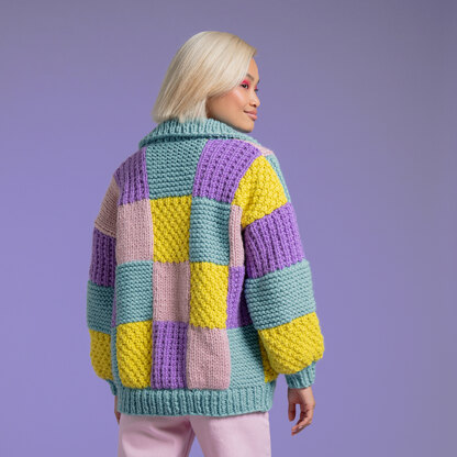 Paintbox Yarns Playful Patchwork Cardigan PDF (Free)