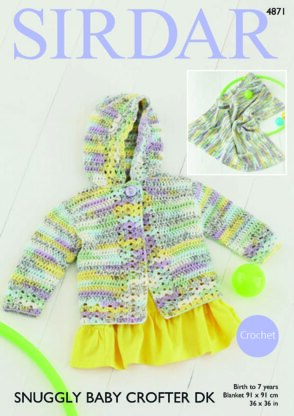 Jacket & Blanket in Sirdar Snuggly Baby Crofter DK - 4871 - Downloadable PDF