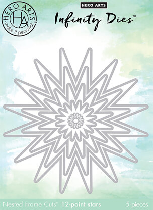 Hero Arts Infinity Dies - 12-Point Stars .5" To 5"
